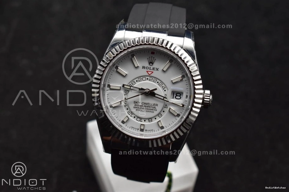 1:1 Unique White (Gain Strap Oysterflex Sky-Dweller A23J 1102 ZF Best SS Dial on Weight) Edition 336239 0714